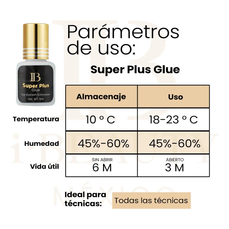 Pegamento De Pestañas Ib Super Plus 5 Ml Bolsa Secado