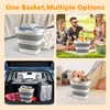 ZAUNFOOY 42L Collapsible Plastic Laundry Basket Hamper with Handles, Foldable