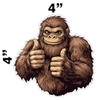 Bigfoot Sticker Thumbs Up Sticker 2 Pack – 4"x4" Outdoor