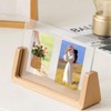 Rustic Wooden Photo Frames, 2 Pack, Beech Wood Base, Acrylic
