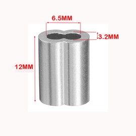 120pcs Wire Rope Aluminum Sleeve for 3/32 Diameter Wire Rope and Cable