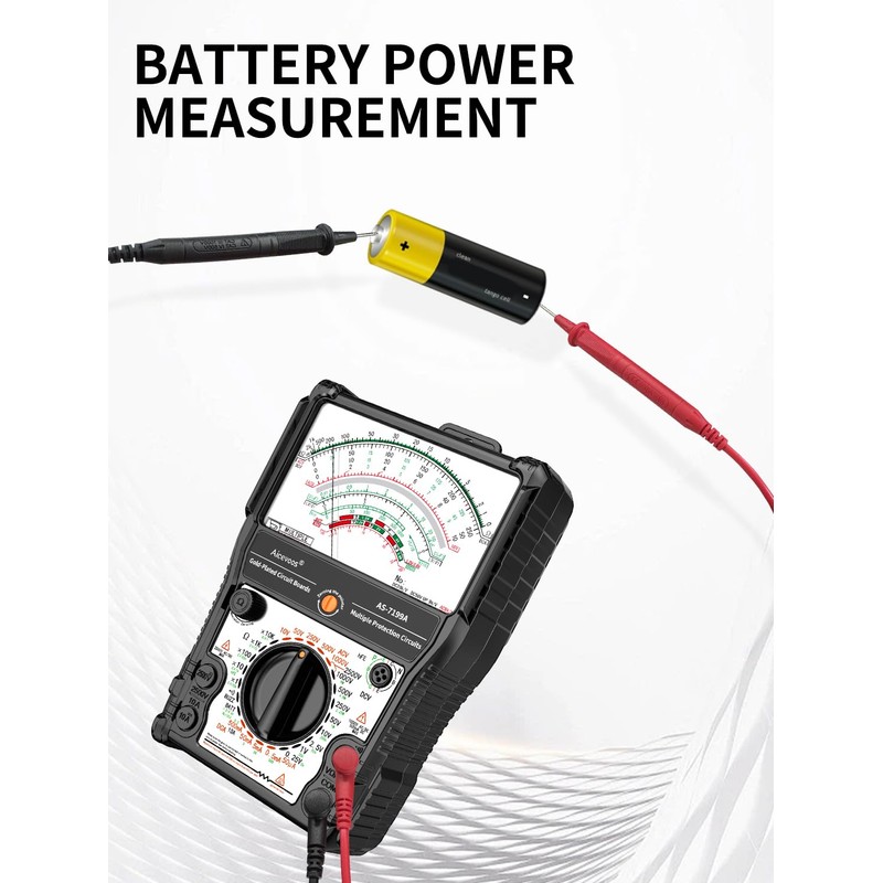 Analog Multimeter AS-7199A, Pointer Multimeter, AC DC Volt 2500V, DC