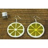 Miniblings Lemon Slice Earrings Miniblings Pendant Lemon Fruit 35 mm