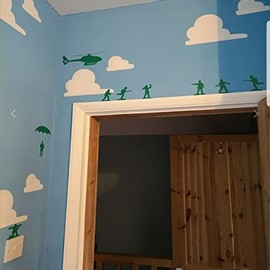 Calcomanías de pared para hombre del ejército, helicóptero, para niños, dormitorio, decoración del hogar