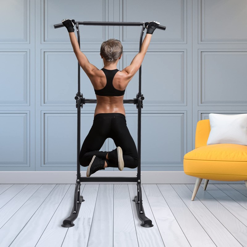 Power Tower Pull Up Bar Station Strength Training Dip Stands