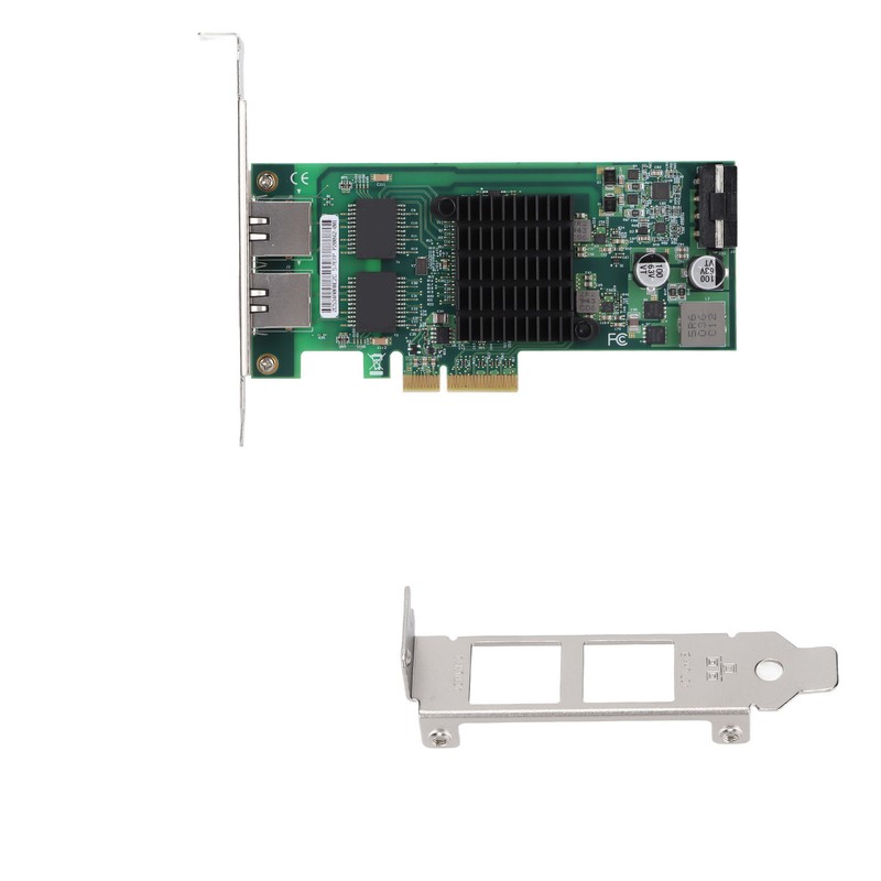 Network Card PCIE X4 Rj45 10/100/1000Mbps Gigabit Dual Port Electric
