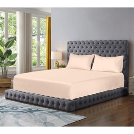 Fitted Sheet Extra Deep Pocket 16 inch (40cm) Bedding Soft Brushed Microfibre Fabric Shrinkage and Fade Resistant Non Iron Bottom Fitted Sheet (Mocha, Single)