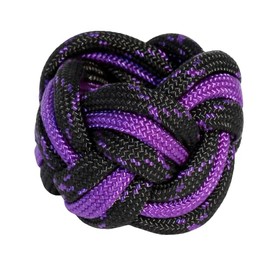 Handmade Neckerchief Slide Woggle for Scouts Paracord Turks Head Knot Black by KNOTS SO FAST (Black X Purple)