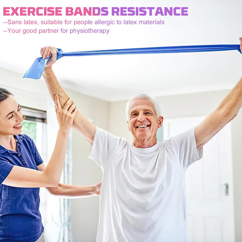 5 Pcs Resistance Bands, Professional Exercise Bands Elastic Stretch Bands