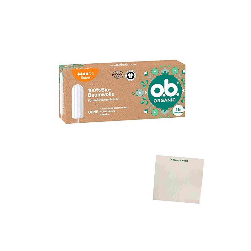 OB Tampon Organic Bio Super (Pack of 16) + usy