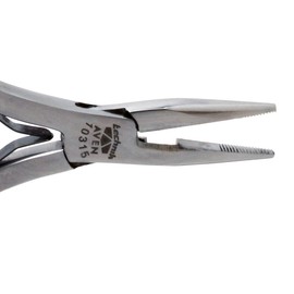 Aven 10315 Technik Stainless Steel Serrated Jaw Long Nose Plier with Cutter, 1-1/32" Jaw Length, 4-3/4" Overall Length