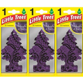 LITTLE TREES Air Freshener, Midnight Chic, 1 Count (Pack of 3)