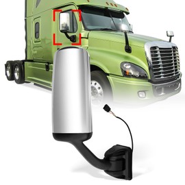 High Soar Chrome Door Mirror Right Side ‖ Door Mirror Replacement for Freightliner Cascadia 2008-2015 (Chrome, Right)