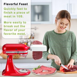 MROTIGRIL Electric Meat Tenderizer Attachment for All KitchenAid Stand Mixers, KitchenAid Attachment, Steak Tenderizer Meat Cuber Accesssories with Stainless Steel Gears, Meat Tenderizer Tool