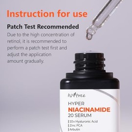 ISNTREE Suero Facial Hyper Niacinamide 20 - Serum Coreano con 20 Niacinamida, Arbutina y 10 Tipos de cido Hialurnico, Tono y Poros, 20 ml             