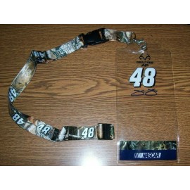 JIMMIE JOHNSON 48 TEAM REALTREE CAMO RACING LANYARD KEYCHAIN & CREDENTIAL HOLDER