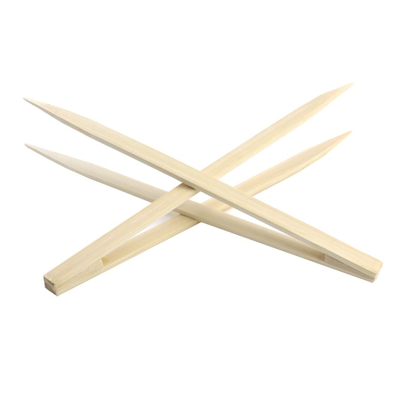 2 PCS Bamboo Tweezer, Chinflly 10 Inch Anti Static Forceps