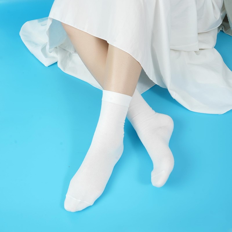 [Yazon] 靴下 レディース 夏 白 ソックス 薄手綿 おしゃれ 女性用 くつした