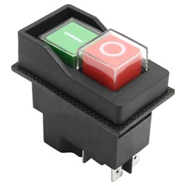 laffoonparts 5-PIN Electromagnetic Pushbutton Switch, 120 Volts Magnetic On-Off Switch for Various Large Power Tools, Cutting Machine Tools, Table Saw