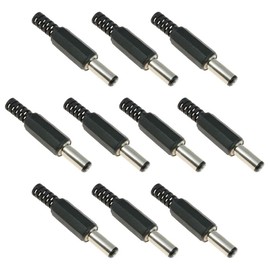 Switch Electronics 2.5mm x 5.5mm Male Power Plug Jack DC Connector 14mm Long (Pack of 10)