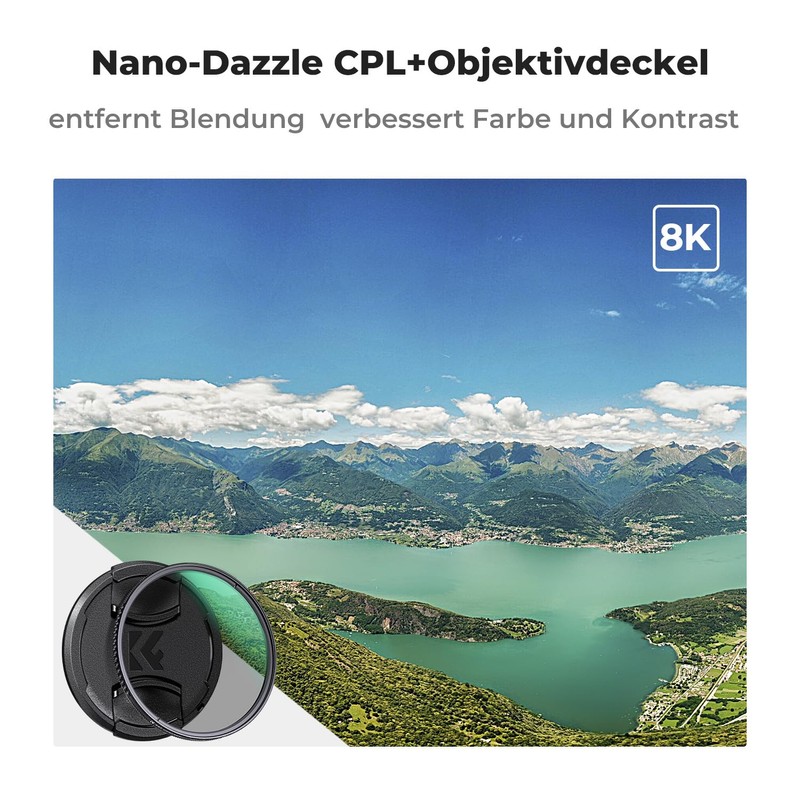 K&F Concept Circular Polarising Filter 55 mm CPL Filter Circular
