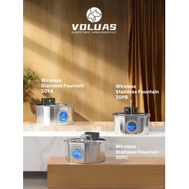 Replacement Cat Water Fountain Filters, 6 Filters and 6 Pre-Filter Sponges for 108oz/3.2L Stainless Steel Pet Water Fountain 309A/309B/309C