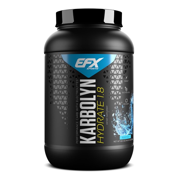 EFX Sports Karbolyn Hydrate | Carbohydrate Powder + Electrolytes | Sugar Free Sports Drink Mix | Fuel & Hydration | Stimulant Free | 66 Servings (Blue Frost)