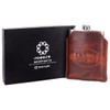 SPORTGIFTZ - Buffalo Leather Hip Flask | 8oz Capacity |