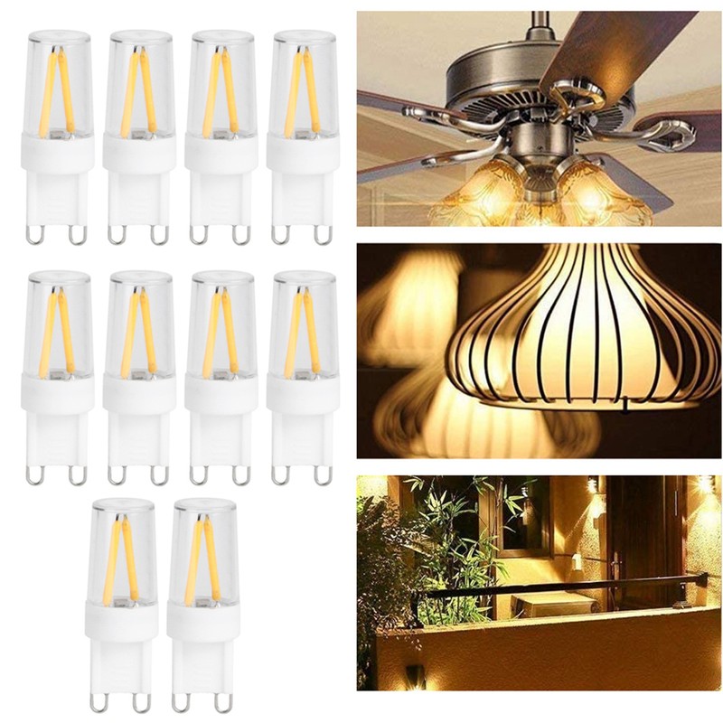 10Pcs G9 Base LED Light Bulbs 1.5W AC110V BiPin Bulb