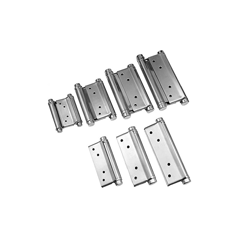 2 x Stainless Steel Swing Door Hinge Single Double Design
