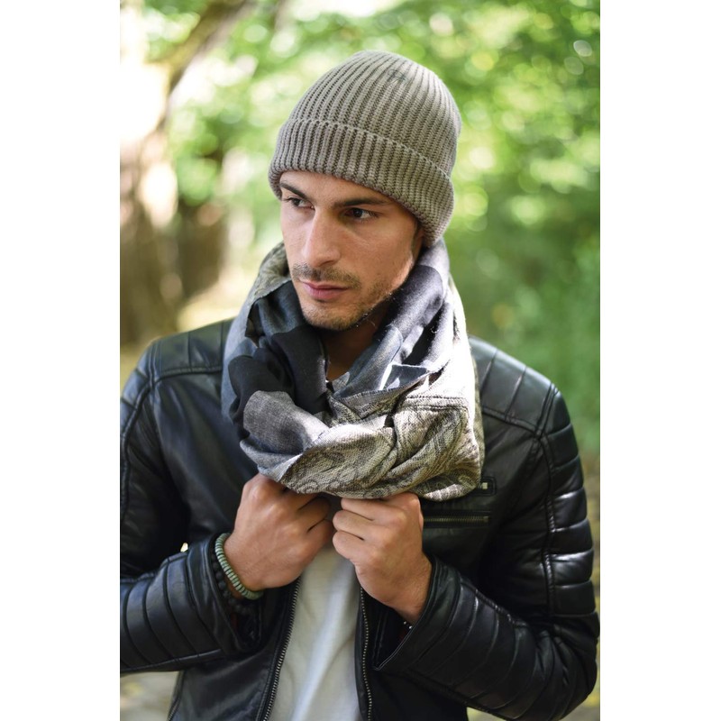 styleBREAKER Unisex fine Knit Beanie hat with Brim, Warm Winter