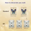 LAPUZK 4 Pieces Gemstone Design Butterfly Art Prints- Inspirational Natural