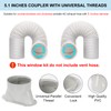UNAOIWN Portable Air Conditioner Window Kit, Adjustable Vertical/Horizontal Sliding Window