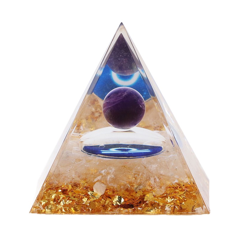 Constellation Pyramid Stone for Positive Energy Reduce Stress Chakra Resin
