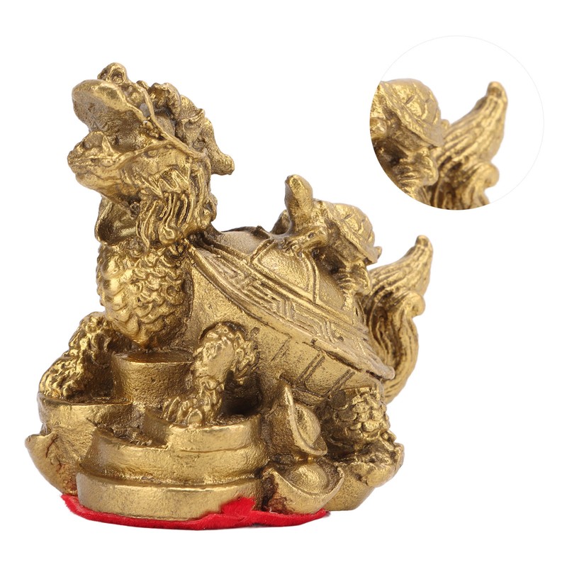 Feng Shui Decoration Dragon Tortoise Feng Shui Copper Casting Craft
