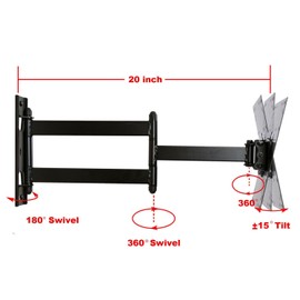 VideoSecu Articulating TV Wall Mount Bracket for Most 22 to 42 Inch TV Display 1K9