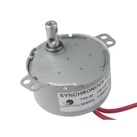 TYD-50 Small Synchronous Gear Motor 110V AC 7.5-9RPM CW/CCW Turntable Motor Brush Motor