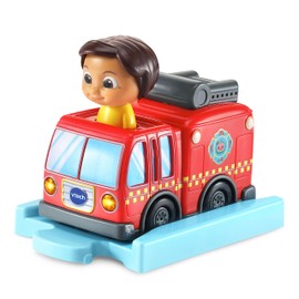 VTech Tut Tut Baby Speedster - CoComelon Ninas Fire Engine Including Rail - Toy Car with Magic Sensors, Light Effects, Music, Exciting Phrases and Sounds - For Children Aged 1.5-5 Years