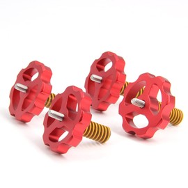 Befenybay 4pcs Aluminium Hand Twist Levelling Nut Diameter 37 mm + 4 Pieces Hot Bed Spring + 4 Pieces M4 x 40 mm Screws for Creality 3D Printer CR-10 Ender-3 (37 mm)