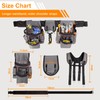 Tool Belt With Suspenders, 22 Pockets Tool Bags, Multi-Functional Adjustable