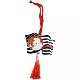 America's Front Line GL3-019 Thin Red Line Flag Merry Christmas Ornament Fire Fighter Firefighter Fir