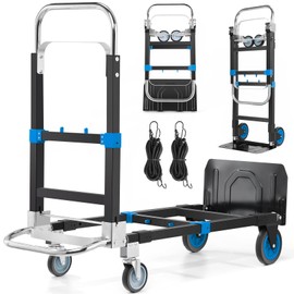 3-in-1 Convertible Heavy Duty Folding Hand Truck, 600LBS Dolly Cart