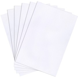 Caydo 6 Pieces Aida Cloth 14 Count White Cross Stitch Fabric for Craft Embroidery, Handmade Needlework, DIY Handicrafts, 45 x 30CM