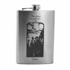 HipFlaskPlus 8oz You Have Taught Me Well Stainless Steel Flask