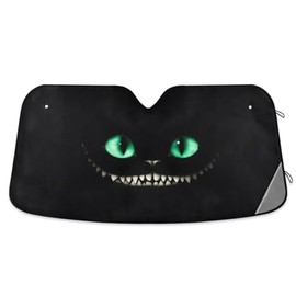 Bolaz Parabrisas de coche Negro con patrón, protector solar plegable, compatible con Camión, Coche, SUV