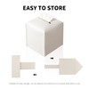 wyewye Tissue Box, PU Leather Tissue Box Holder, White