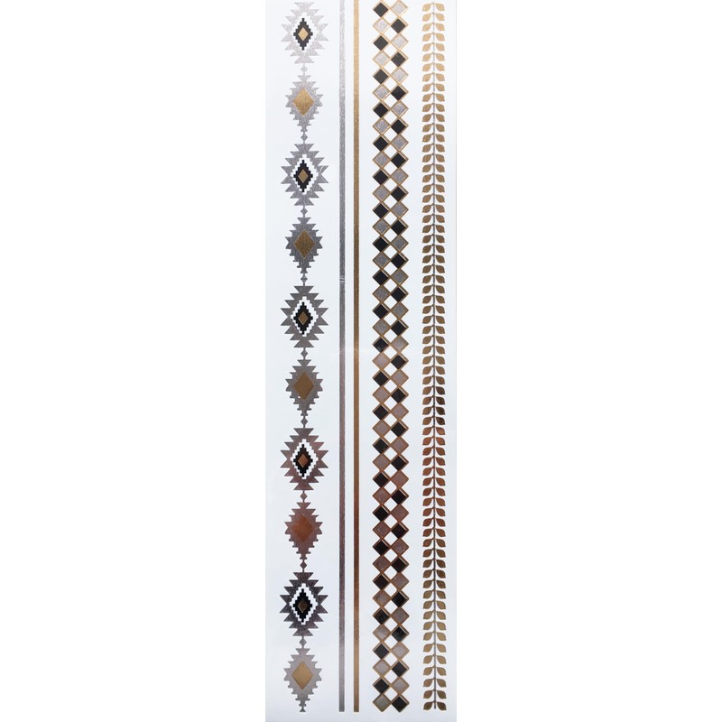 14 Sheets Temporary Gold and Silver Tattoo Bracelet Tattoo Metallic