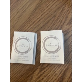 Michael Buble 2 Packs Sample Bottles  INVITATION Michael Buble Eau De Parfum Womens  .05 fl oz