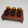 Hammer Axe Beer Top Shot Glass With Wood Display Stand