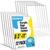 Enjamyo Acrylic Sign Holder 8.5 x 11 Inches, Plastic Display